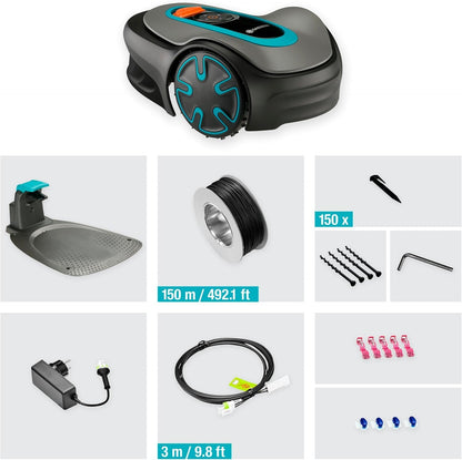 Gardena SILENO minimo Mähroboter 250 m², Bluetooth-App kompatibel, programmierbar, DE-Version (15201-20)