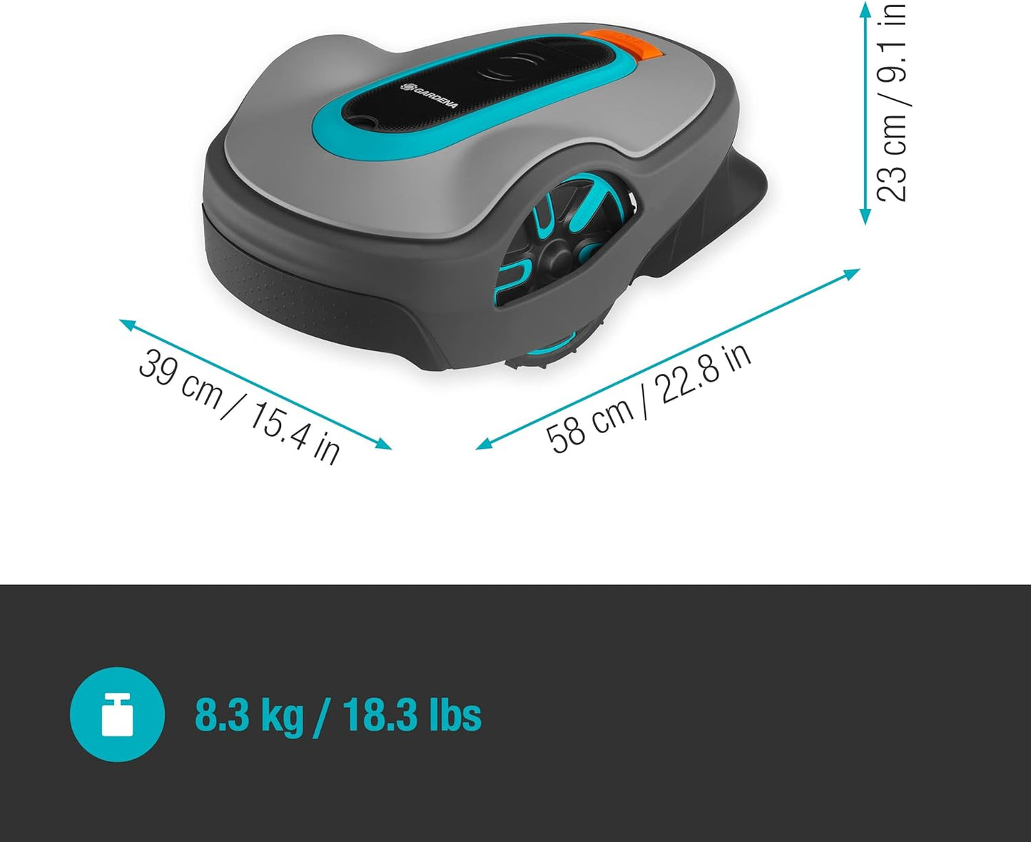 Gardena SILENO minimo Mähroboter 250 m², Bluetooth-App kompatibel, programmierbar, DE-Version (15201-20)