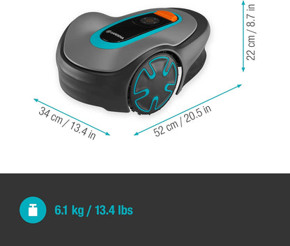 Gardena SILENO minimo Mähroboter 250 m², Bluetooth-App kompatibel, programmierbar, DE-Version (15201-20)