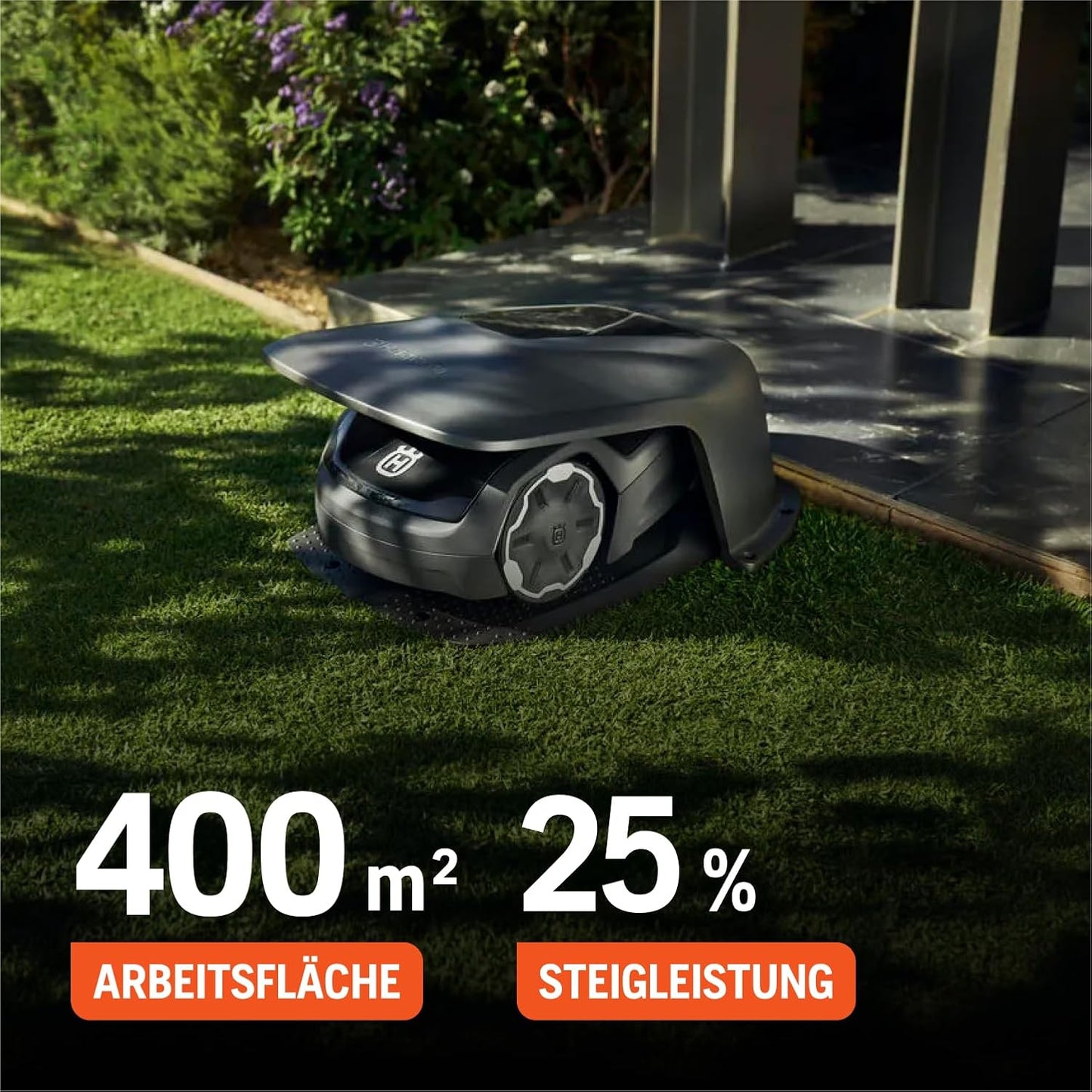 Husqvarna Automower Aspire R4, 400 m², Akku Mähroboter, App-Steuerung (Sprachsteuerung, WLAN, Bluetooth) inkl. Installations-Kit