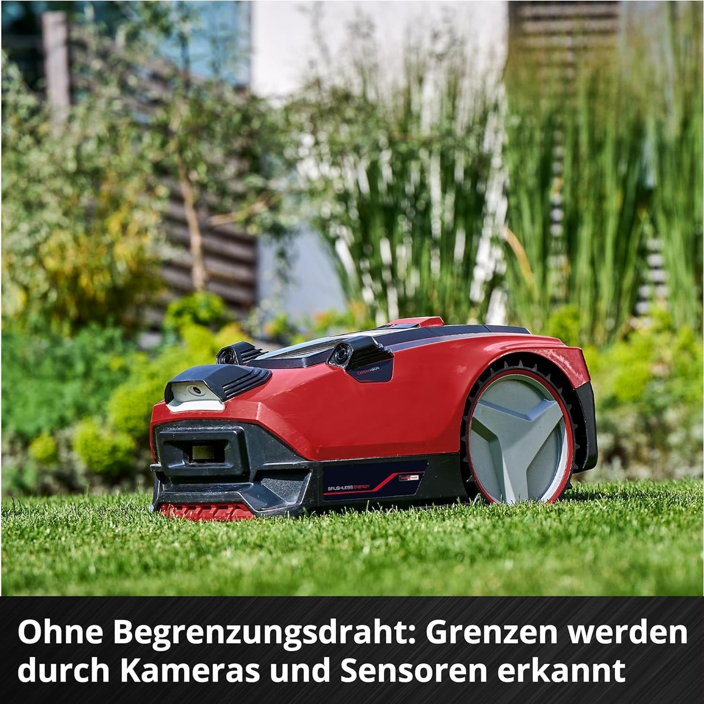 Einhell Mähroboter FREELEXO CAM 500, 18V, 500 m², Kamera statt Begrenzungsdraht, Brushless, 25% Steigung, 18 cm Schnittbreite, inkl. 3.0 Ah