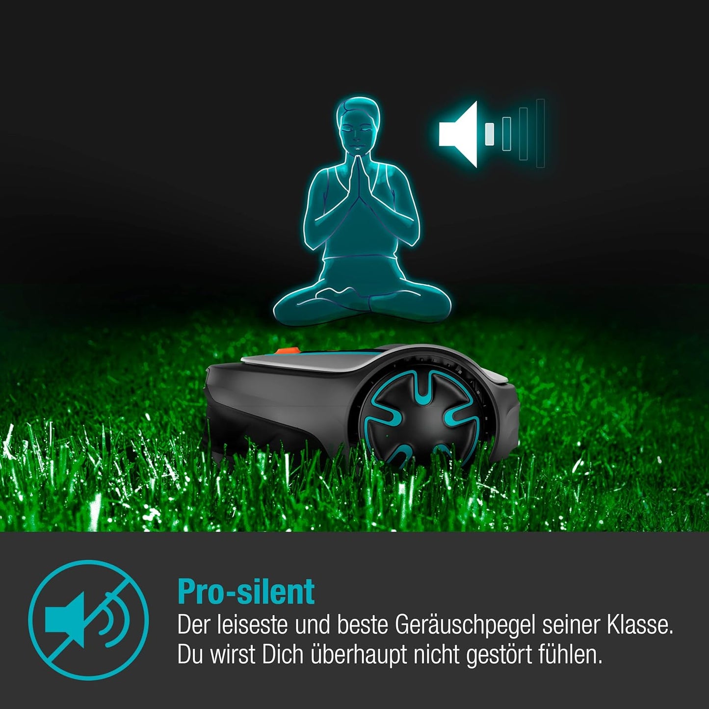 Gardena SILENO minimo Mähroboter 250 m², Bluetooth-App kompatibel, programmierbar, DE-Version (15201-20)