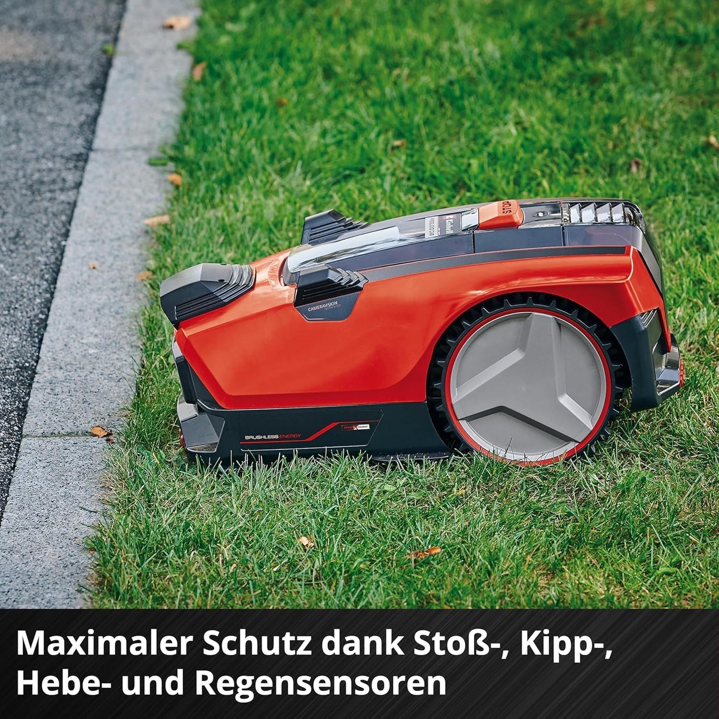 Einhell Mähroboter FREELEXO CAM 500, 18V, 500 m², Kamera statt Begrenzungsdraht, Brushless, 25% Steigung, 18 cm Schnittbreite, inkl. 3.0 Ah