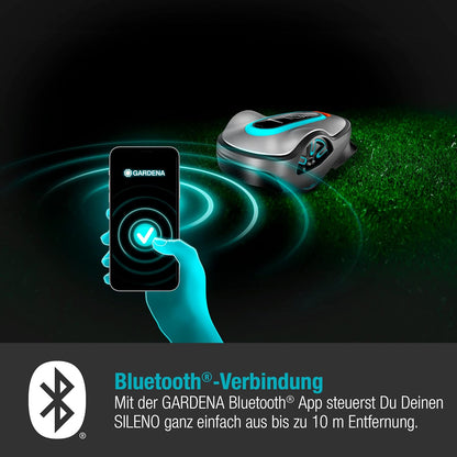 Gardena SILENO minimo Mähroboter 250 m², Bluetooth-App kompatibel, programmierbar, DE-Version (15201-20)