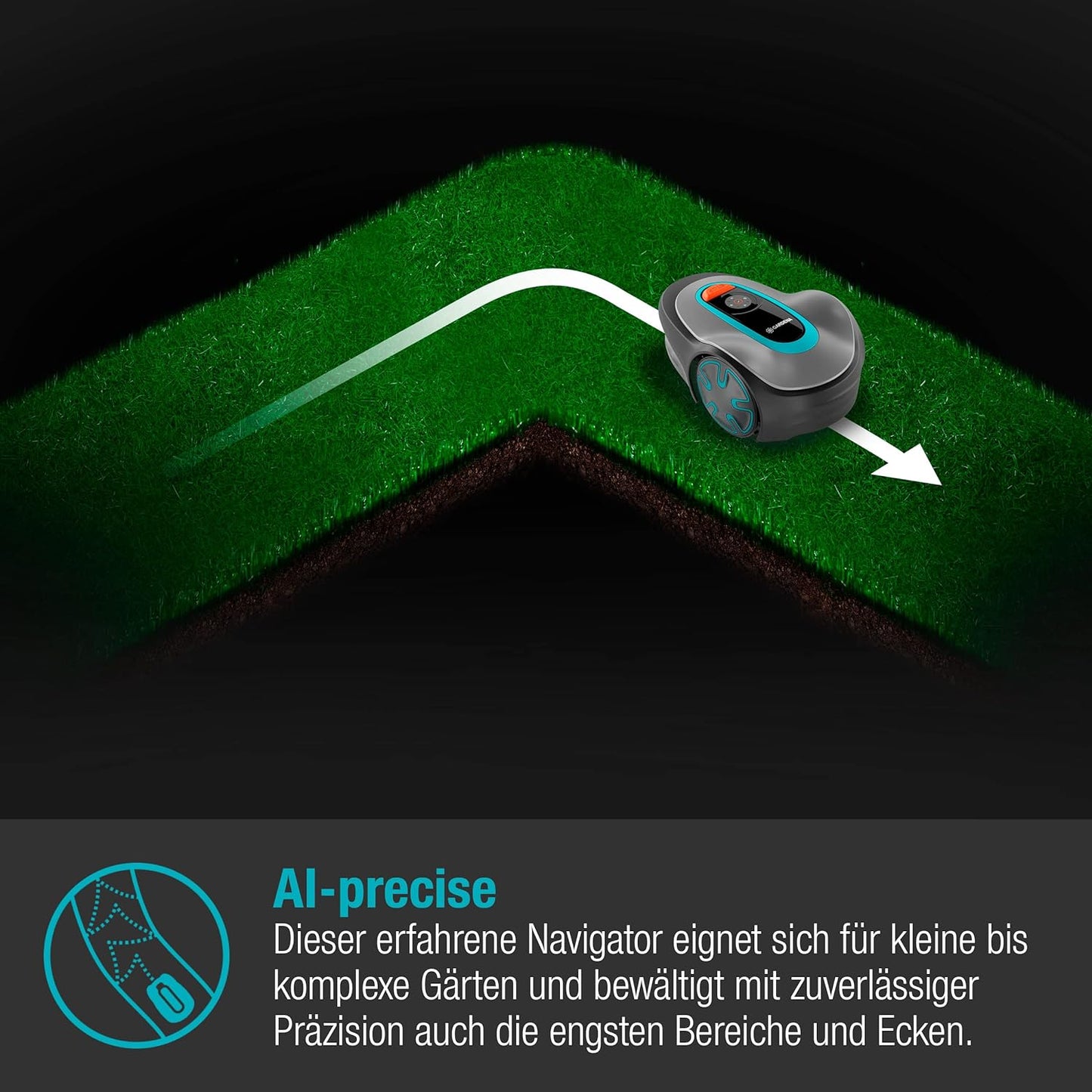 Gardena SILENO minimo Mähroboter 250 m², Bluetooth-App kompatibel, programmierbar, DE-Version (15201-20)