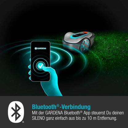 Gardena SILENO minimo Mähroboter 250 m², Bluetooth-App kompatibel, programmierbar, DE-Version (15201-20)