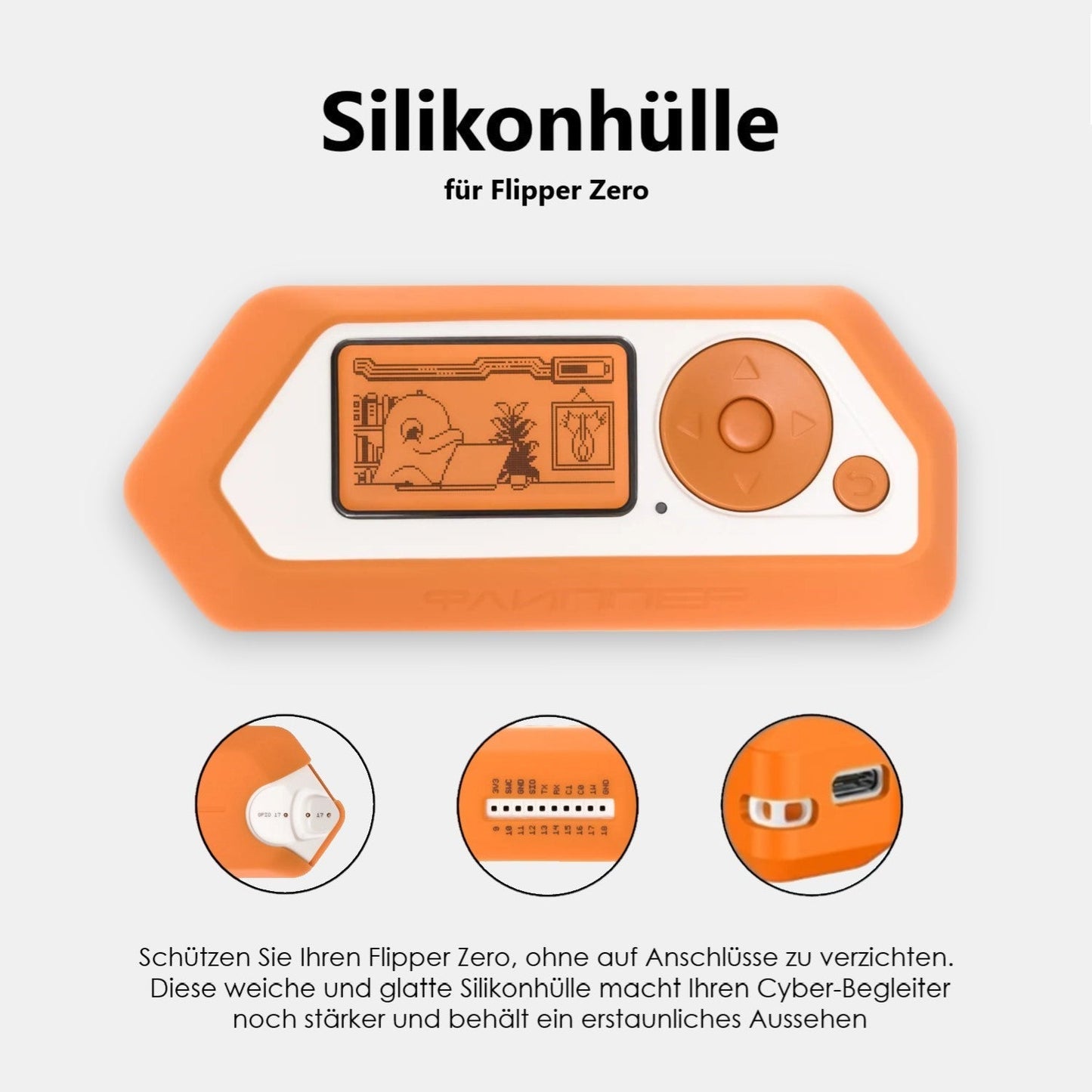 Flipper Zero Starter Full Set | Flipper Zero | WiFi-Board | Silikonhülle | 64GB microSD Karte | USB-Kartenleser