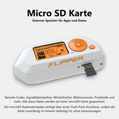 Flipper Zero Set | Flipper Zero | 64GB microSD Karte | SD-Kartenleser Adapter